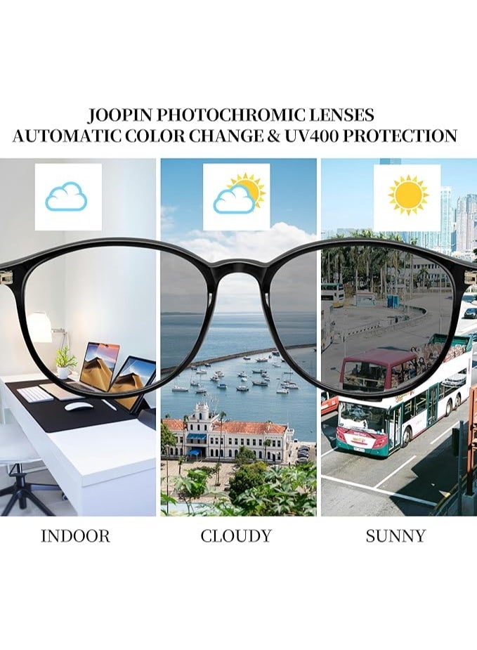 Joopin Blue Light Glasses for Men Women Anti Eye Fatigue, Retro Round Blue Light Eyewear Computer Gaming Screen Glasses - Image 3